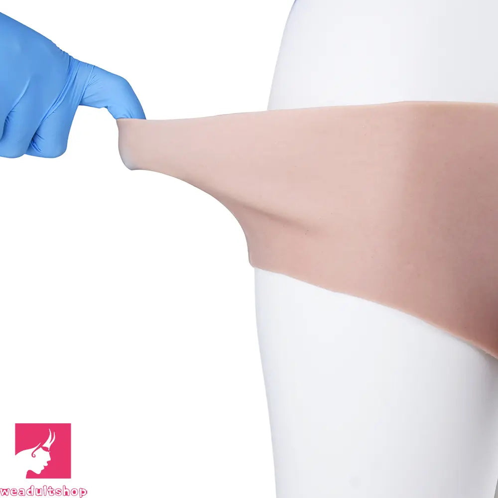 9.13in Real Skin Silicone Hollow Strap on High-Quality Dildo Panty Toy
