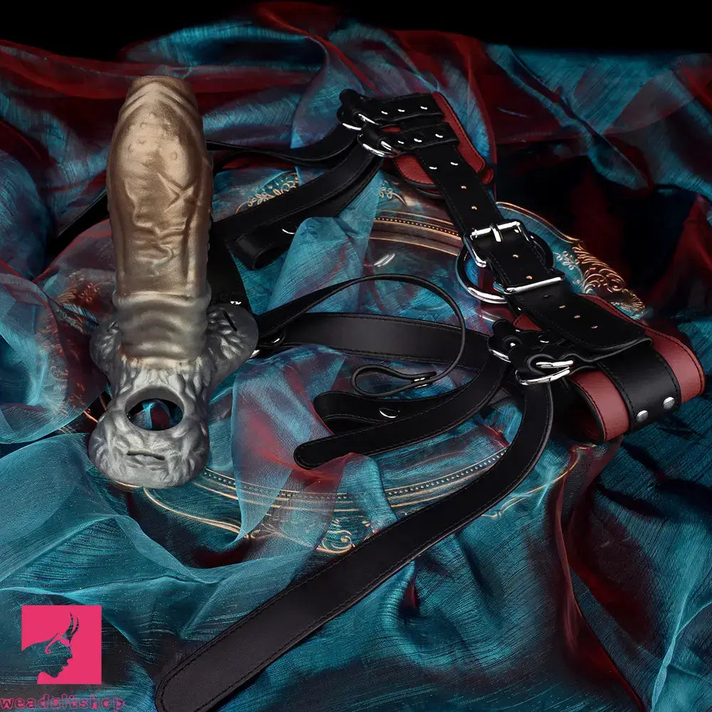 6.77in Tentacle Spiked Silicone Strap on Dildo Sleeve For Male Couples