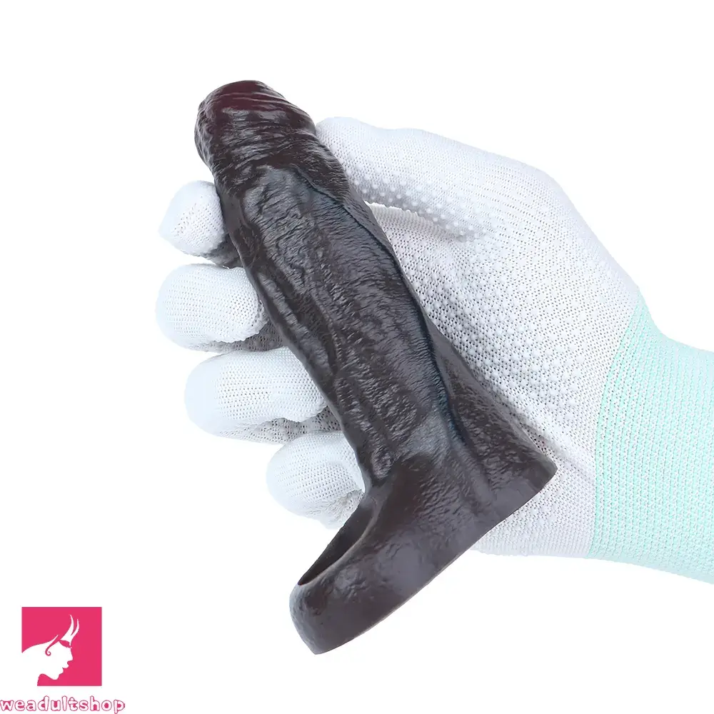 5.19in Deep Veins Open Head Silicone Hollow Dildo Sleeve For Love Sex