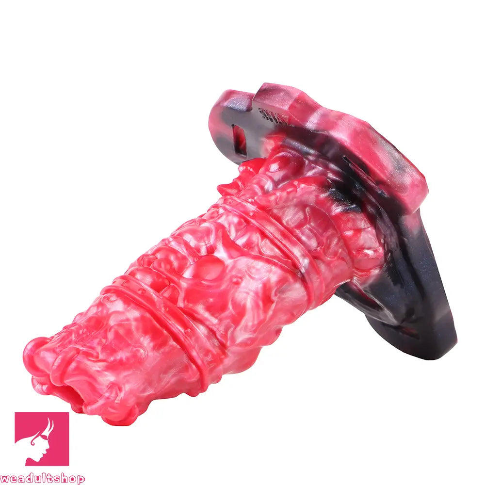 5.07in Hollow Dildo Keel Vibration Strapon Remote Cock Sleeve With Penis Ring