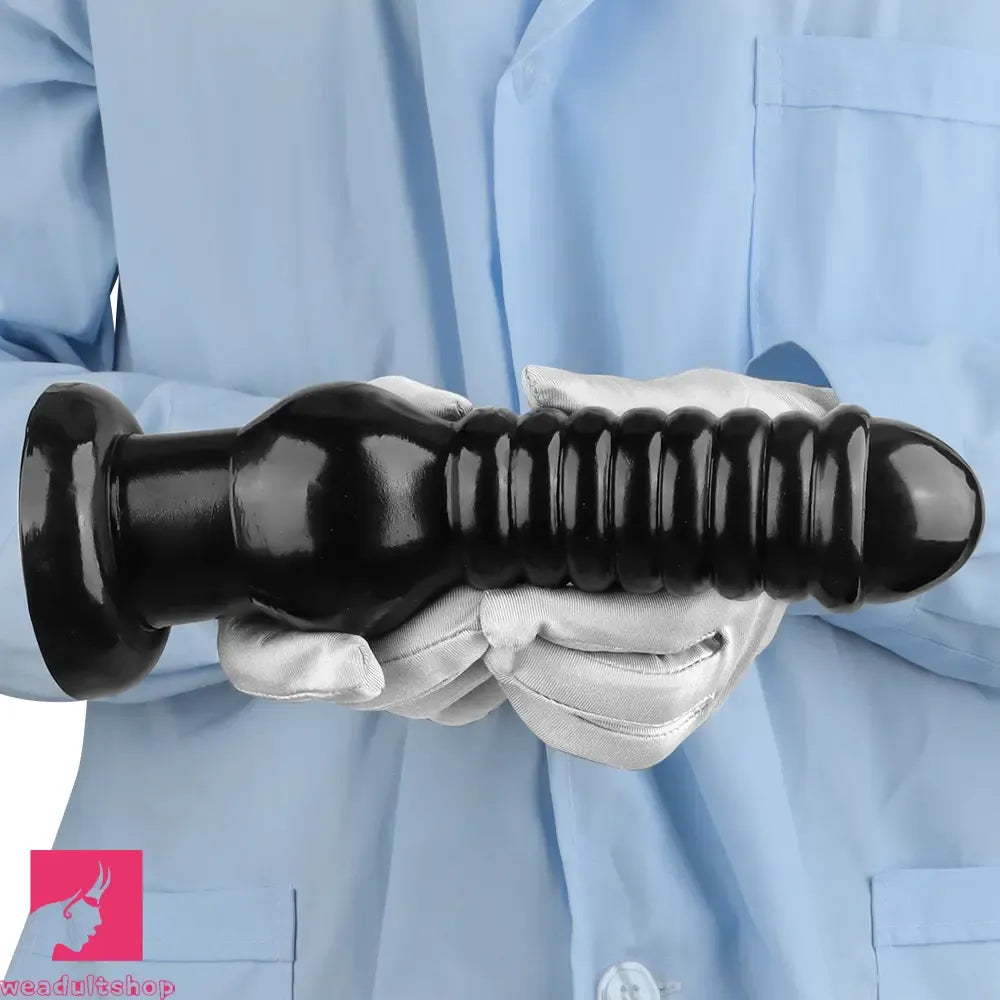 9.64in Knot Big Black Butt Plug PVC Dildo Suction Cup Knotting Cock Dildo