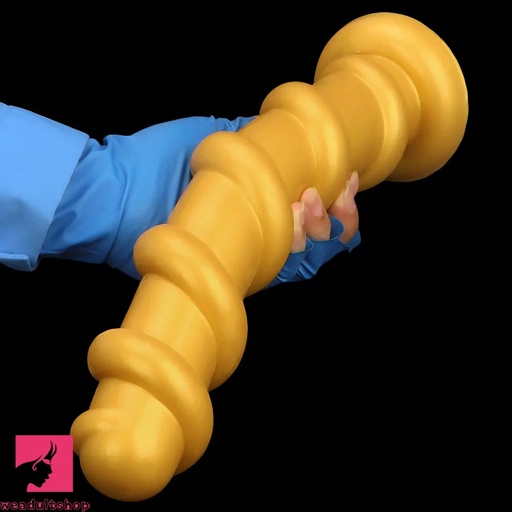 13.18in Gold Silicone Extra-long Thread Huge Dildo For Anal Pleasure