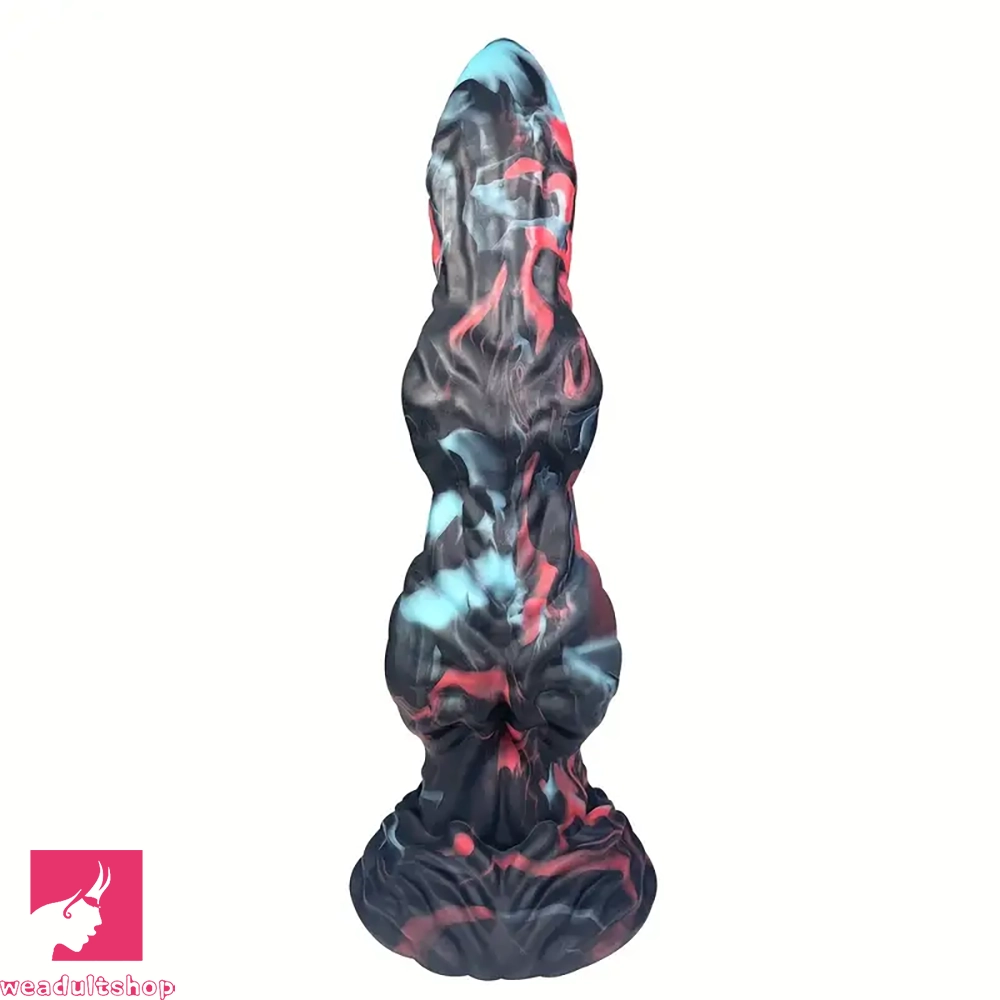 9.44in Liquid Silicone Soft Monster Dog Knot Big Self-Using Dildo