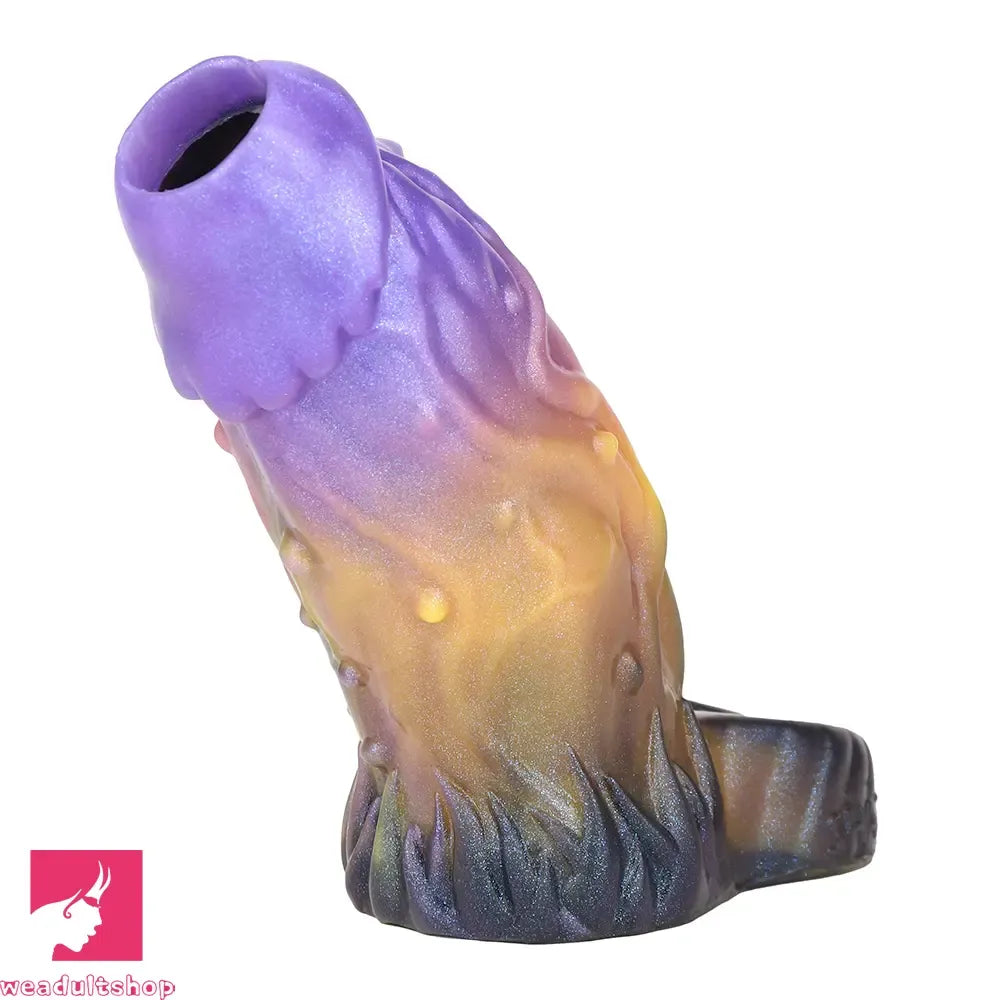 5in Dragon Fantasy Spiked Silicone Soft Dildo Sleeve Cock Extender Sex Toy