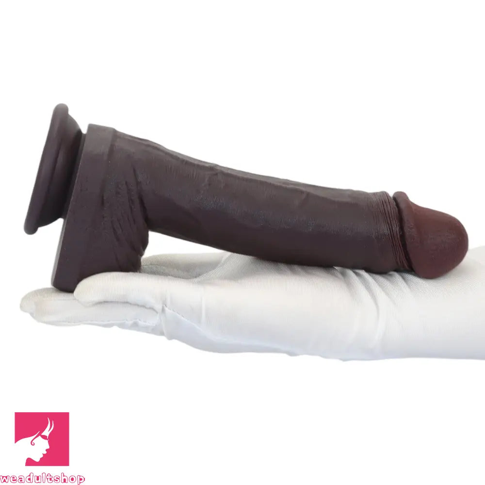 9.64in Smooth Head Flexible Silicone Big Dildo Adult Man Penis Cock Product