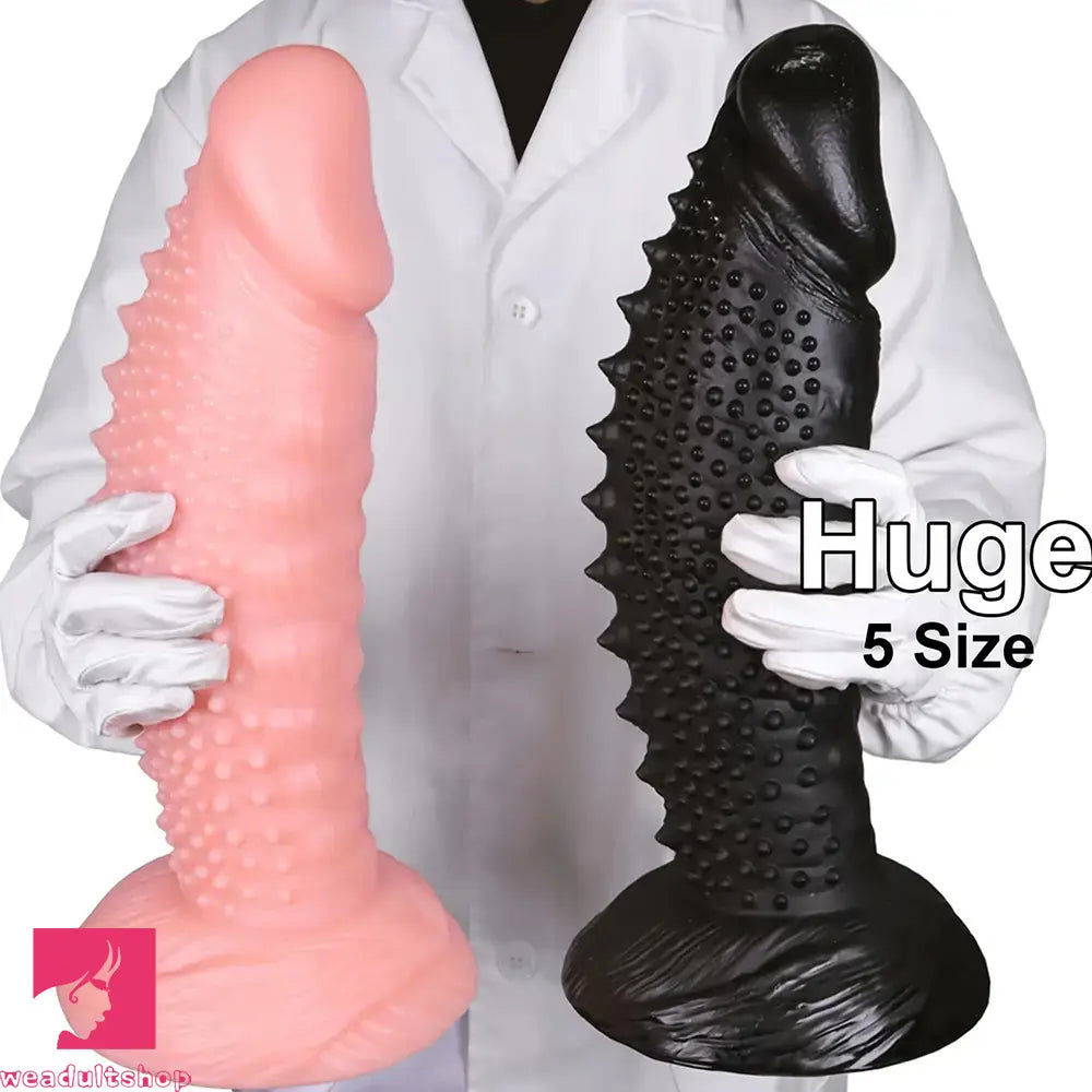 7.08in 8.66in 10.23in 11.81in 13.38in PVC Monster Large Barbed Particles Dildo