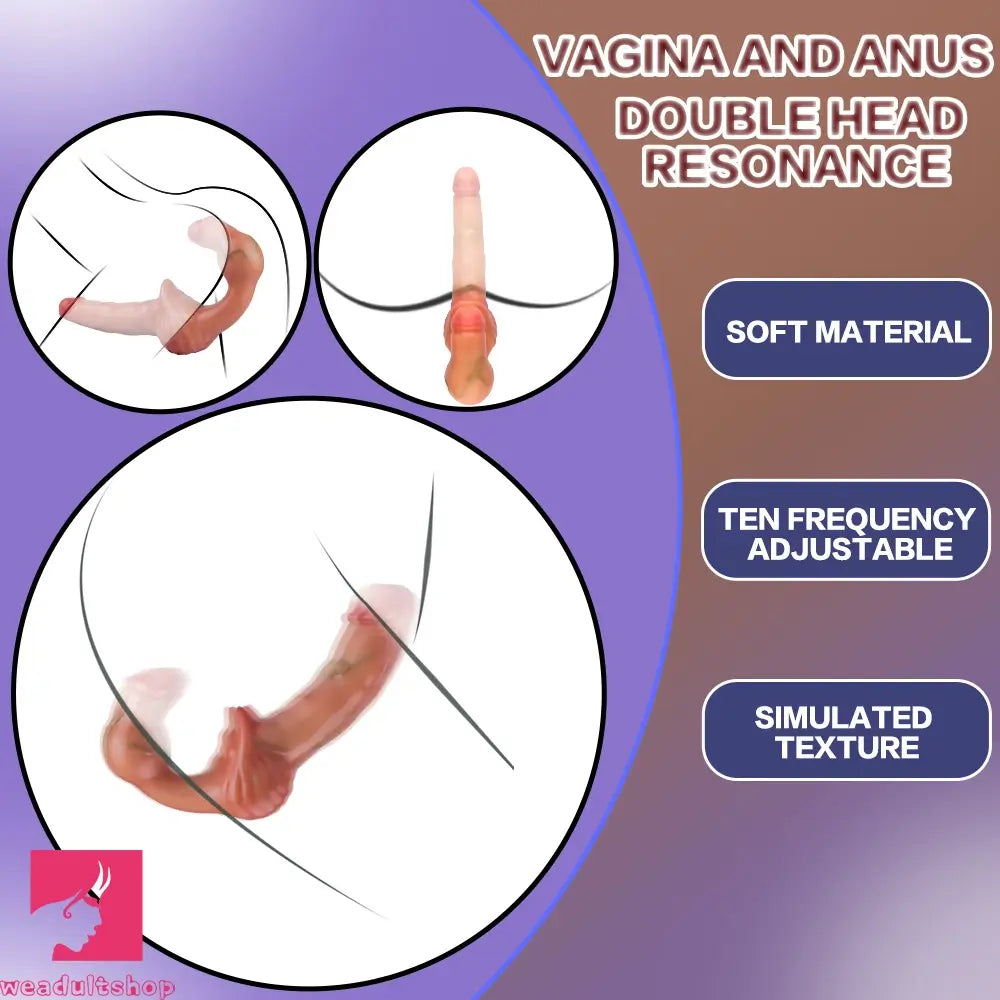10.8in Strapless Silicone Large Soft Double Sided Strapon Dildo For Sex