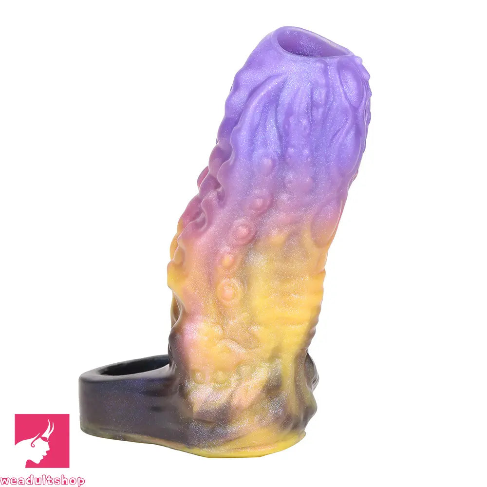 4.92in Egyzos Tentacle Silicone Soft Dildo Sleeve Cock Extender Sex Toy