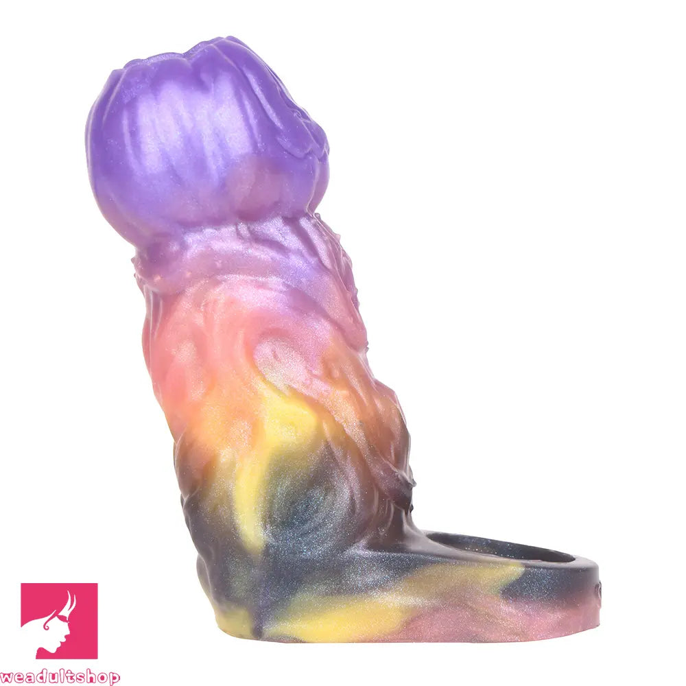 4.72in Ogma Fantasy Odd Silicone Soft Dildo Sleeve Cock Extender Toy
