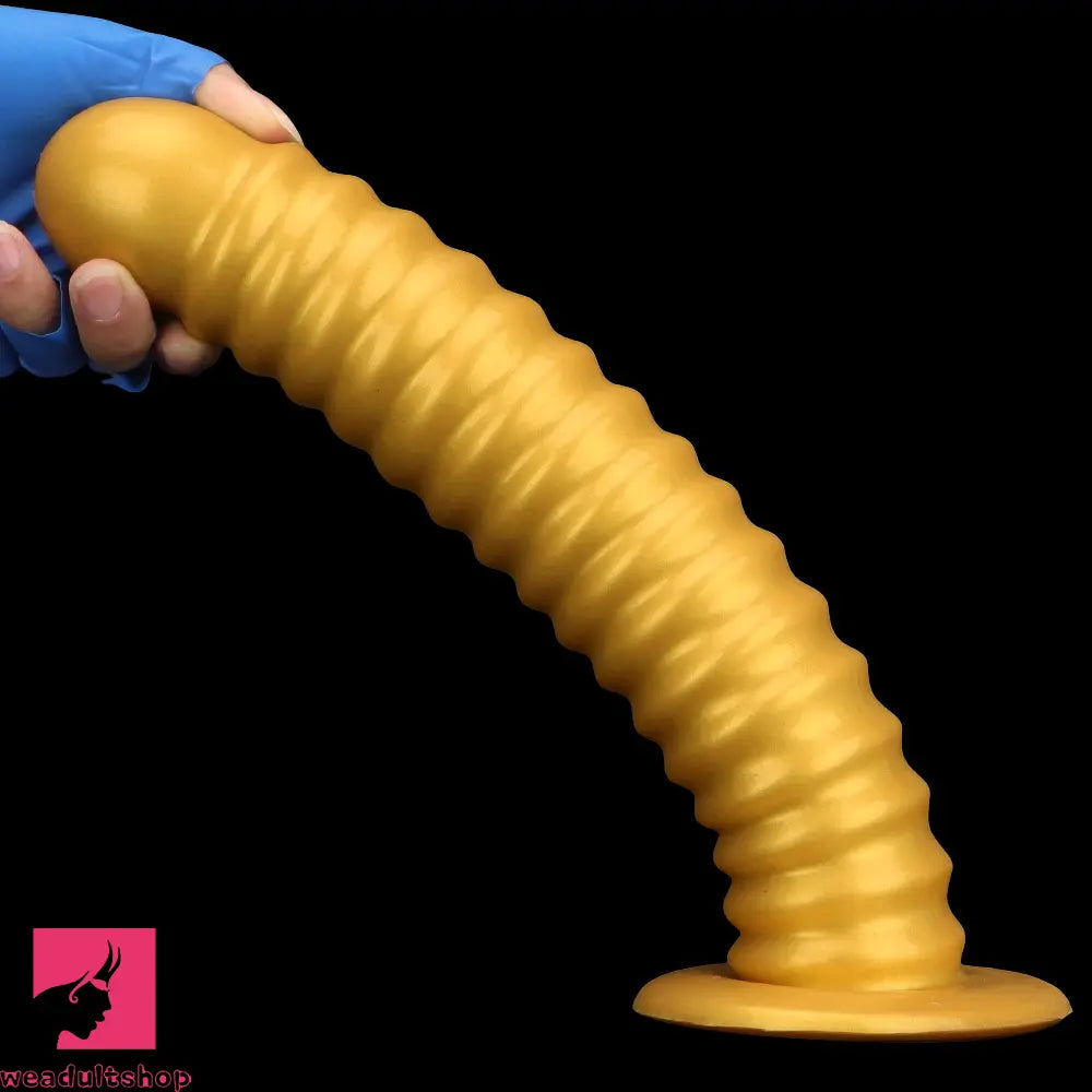 9.64in 11.81in 13.18in Golden Silicone Thread Soft Big Dildo Masturbator