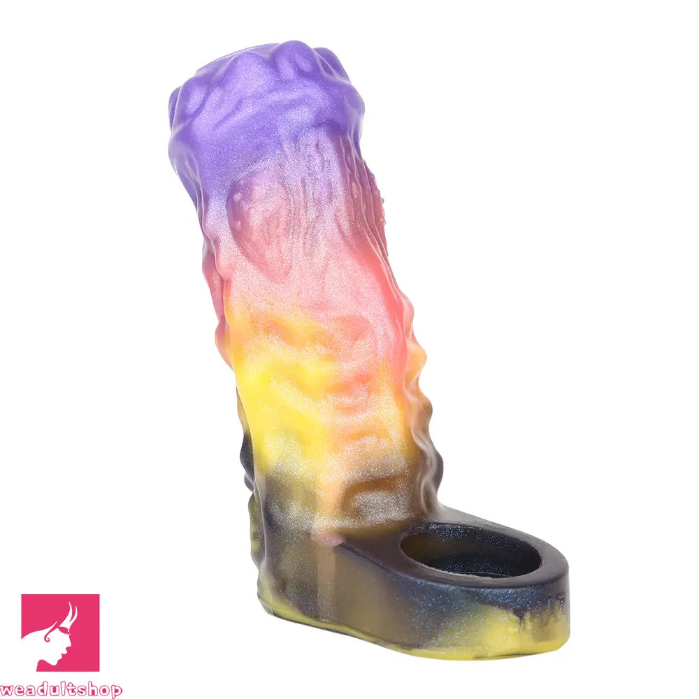 4.96in Ozuros Fantasy Odd Silicone Soft Dildo Sleeve Cock Extender Toy