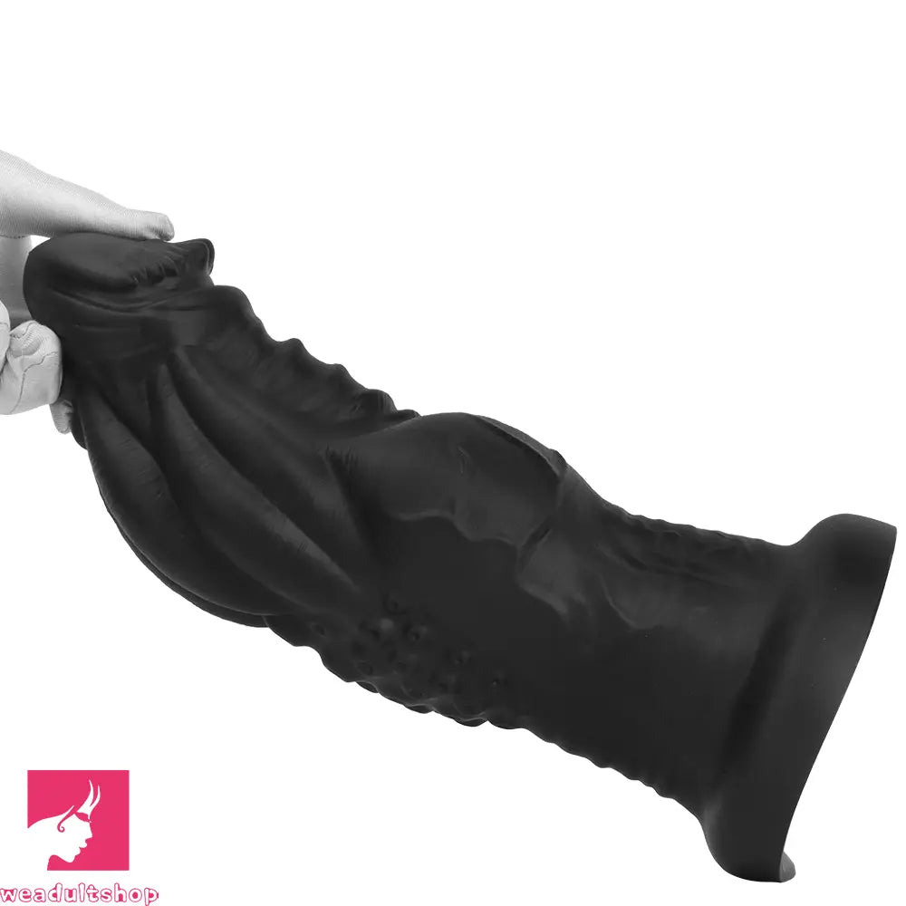 8.85in 9.64in 10.23in 11.41in 12.59in Odd-shaped Large Silicone Anal Dildo