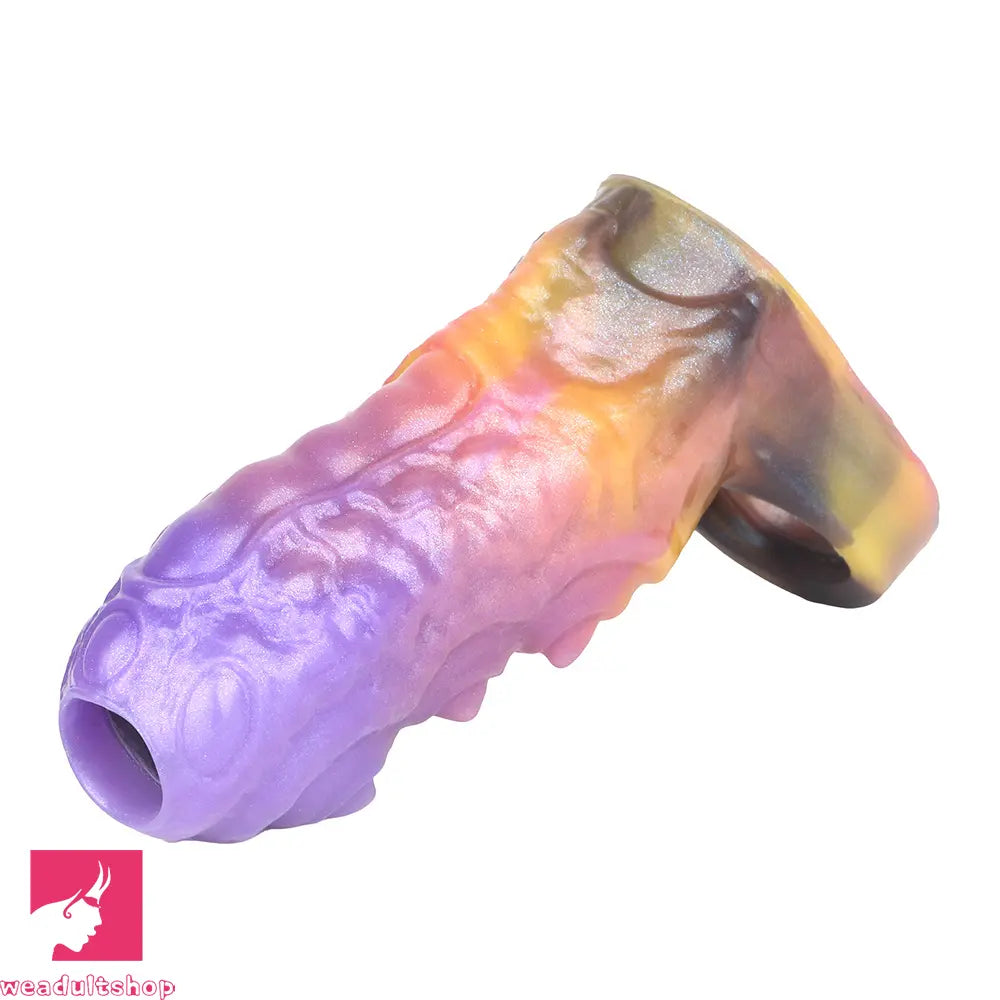 4.56in Gromsa Tentacle Silicone Soft Dildo Sleeve Cock Extender Sex Toy