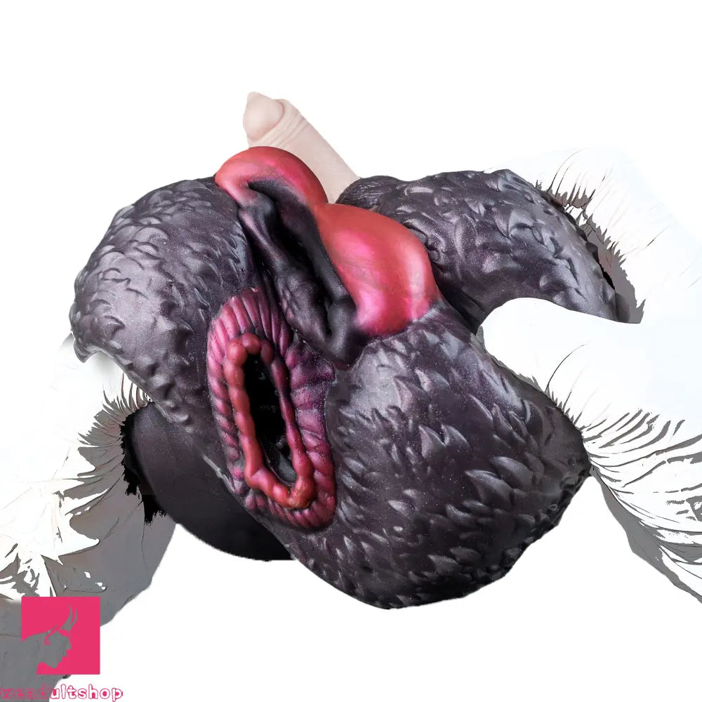 8.26in Dog Fantasy Silicone Dildo With Masturbator G-Spot Sensory Love