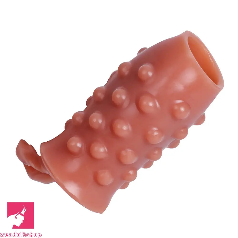 3.15in 3.54in 3.94in Realistic Veins Dildo Sleeve With Cock Ring Hollow Design