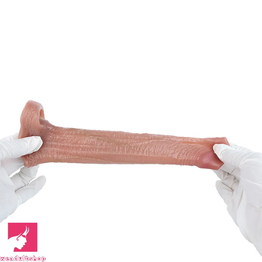 5.78in Real Skin Silicone Cock Sleeve Dildo Penis Sex Toy For Men Using Time