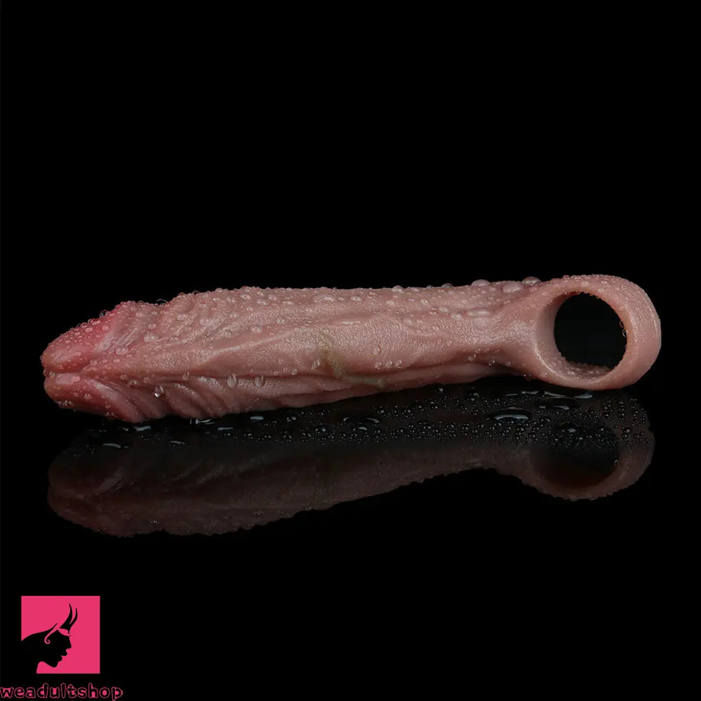 6.29in Realistic Silicone Soft Cock Sleeve Dildo For Anal Orgasm Masturbation