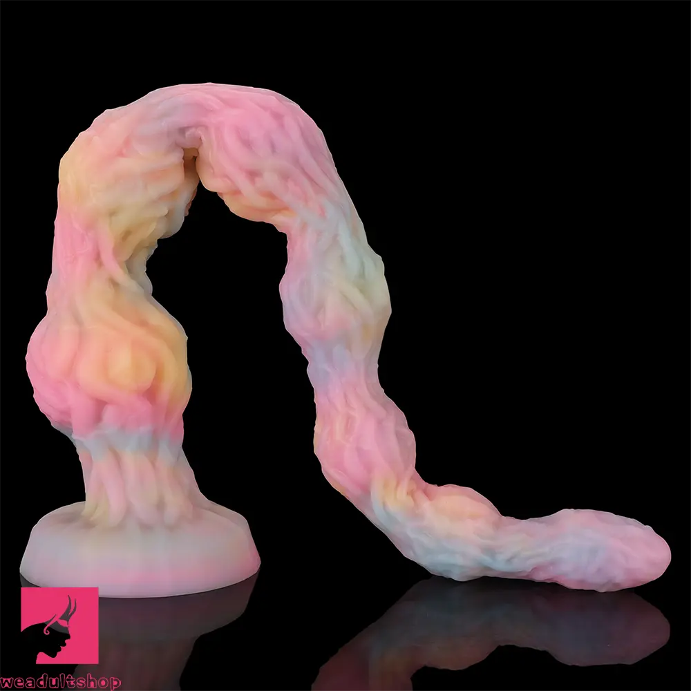17.32in 21.25in 25.19in Luminous Pull Beads Silicone Dildo Butt Plug Rare Cock