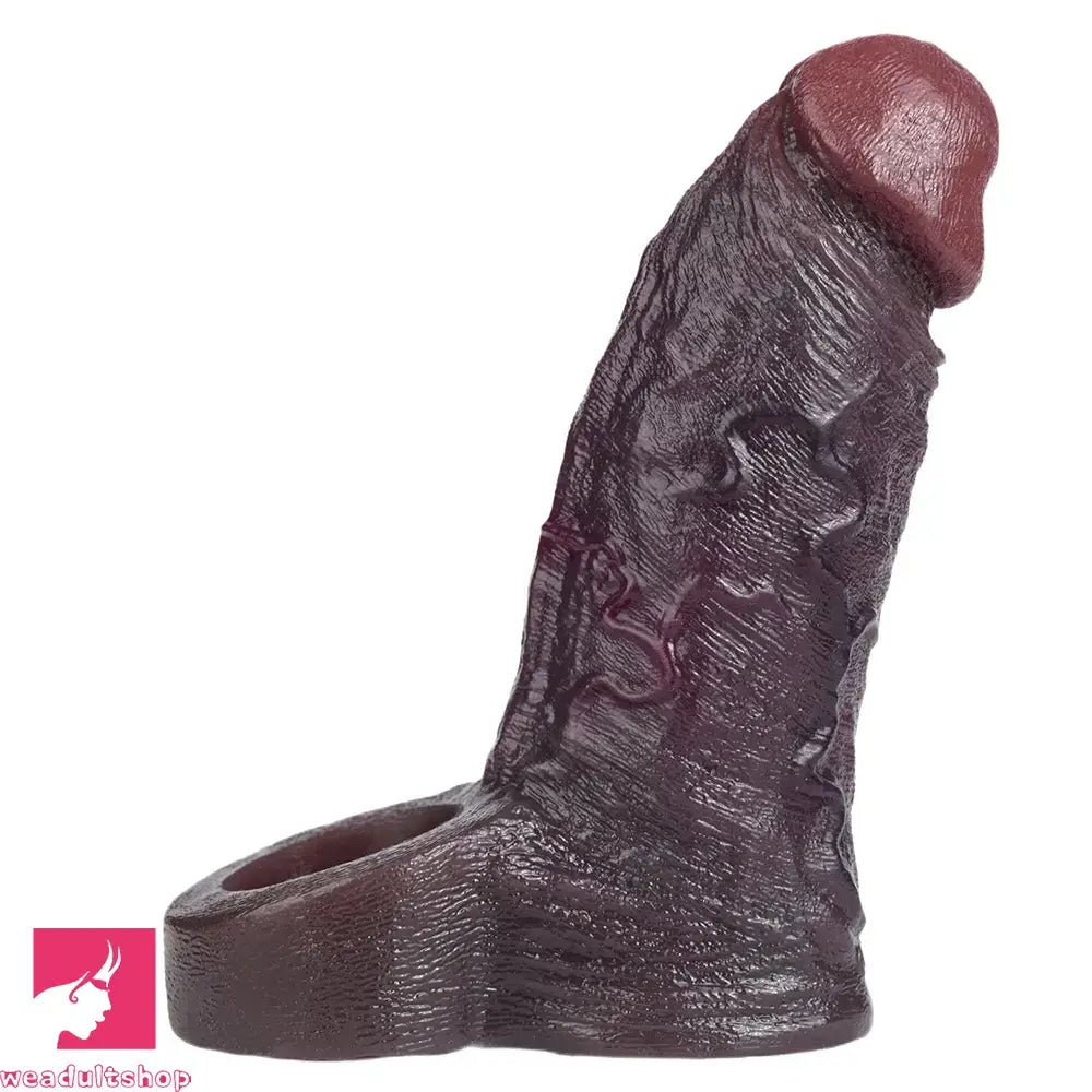 4.96in 6.42in Body-Safe Silicone Ultra-Realistic Penis Sleeve Love Dildo