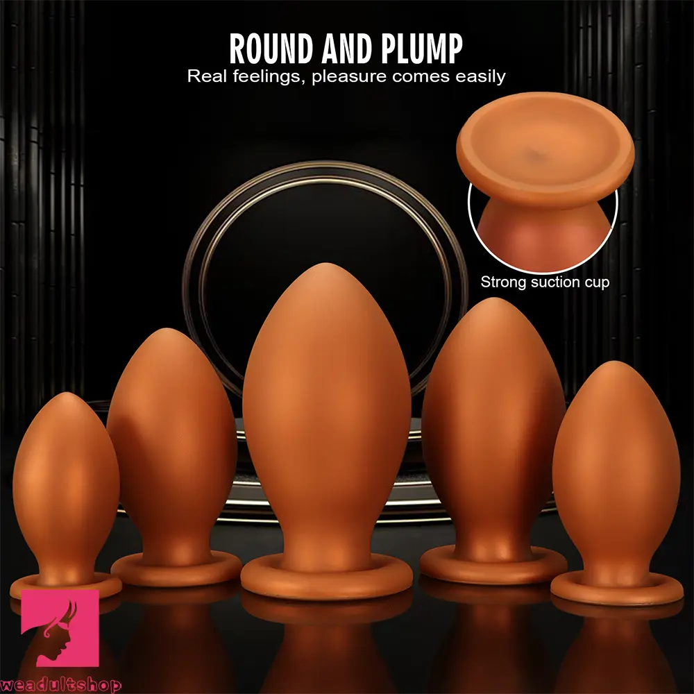 4.72in 5.51in 6.29in 7.08in 7.87in Rugby Silicone Butt Plug Dildo Adult Cock