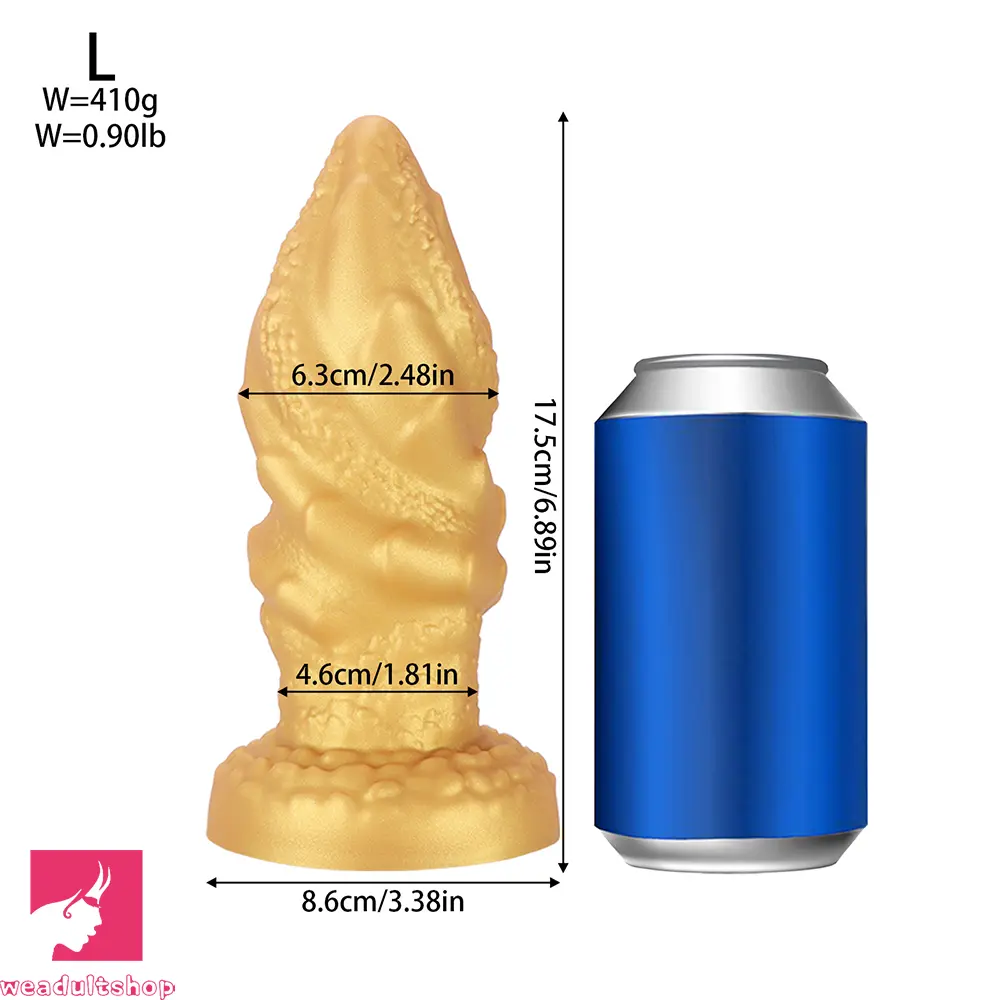 4.72in 5.7in 6.89in 8.07in Soft Silicone Dildo Butt Plug Erotic Anal Stimulator