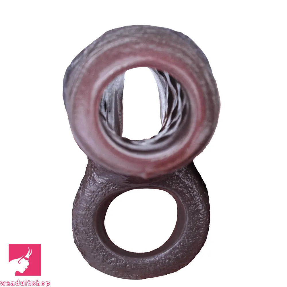 4.05in 4.8in 5.39in Platinum Silicone Penis Dildo Sleeve Male Wearable Toy