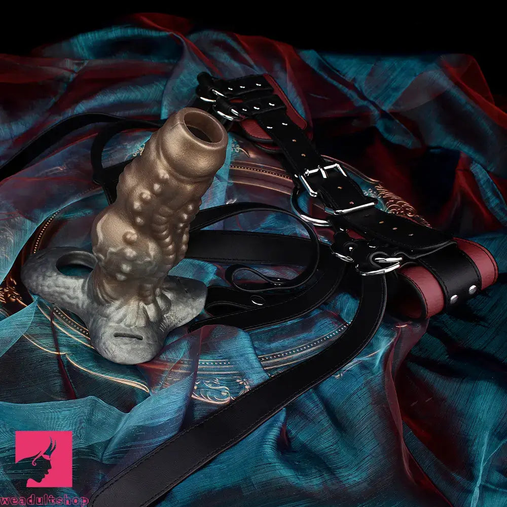 6.69in Tentacle Silicone Monster Hollow Strap on Dildo Sleeve For Cock