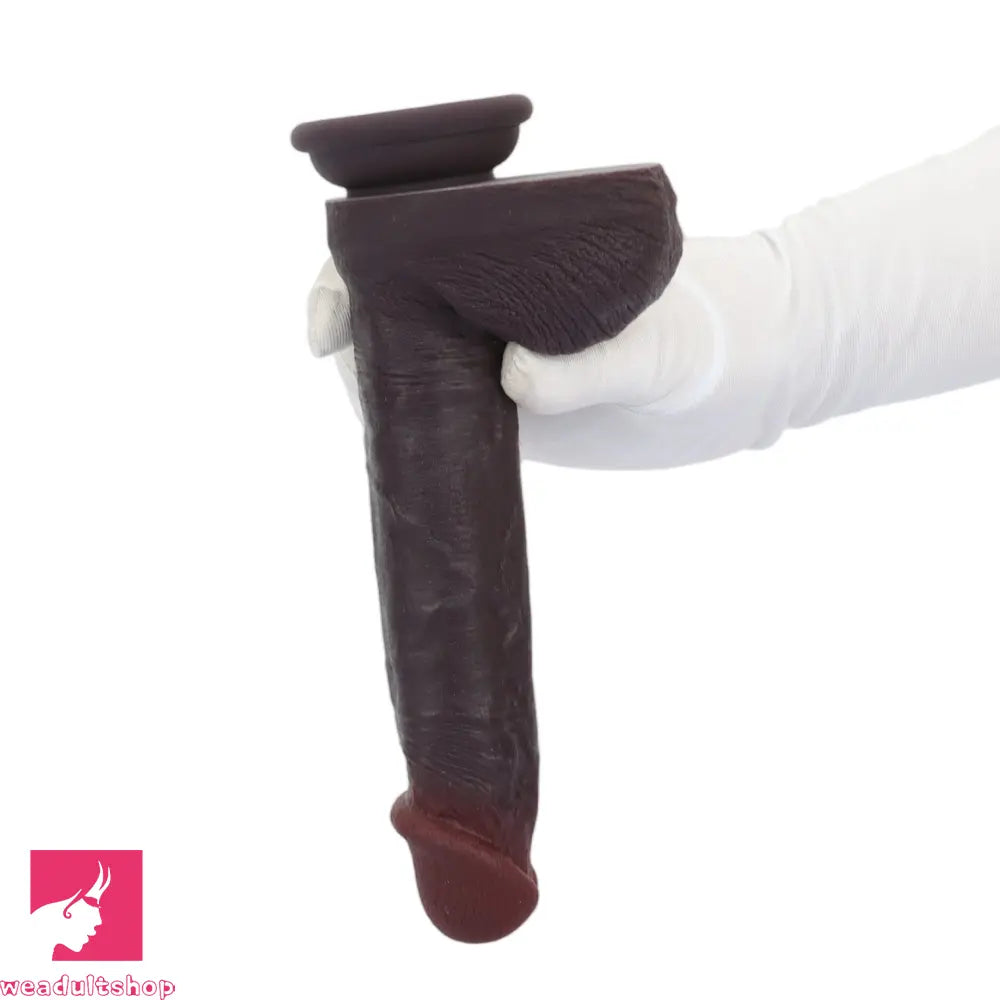 8.67in Real Skin Silicone Soft Big Dildo For Handsfree Pleasure Couple Love