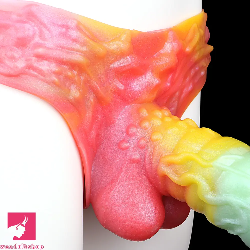 9.92in Sheath Strap on Dildo Silicone Monster Creature Cock Big Cock Dildo