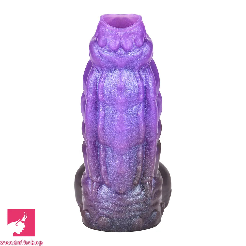 5.66in Dragon Spiked Beast Creature Fantasy Hollow Cock Dildo Sleeve