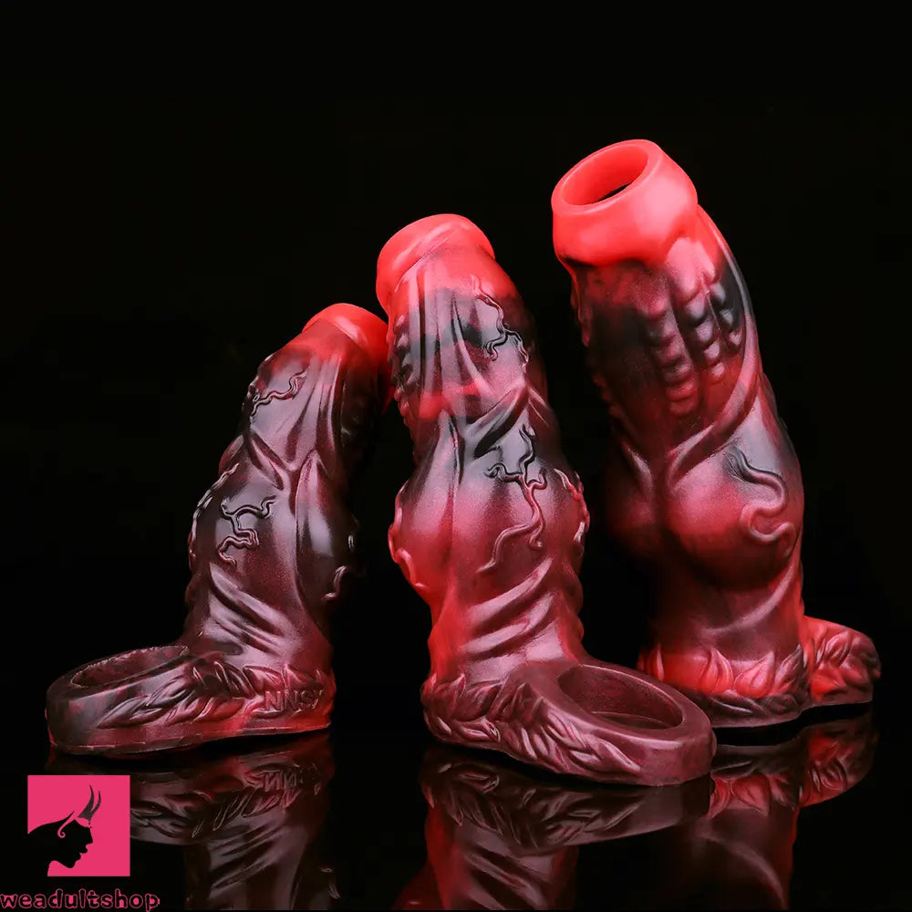 4.8in 5.59in 6.69in Dog Knot Animal Soft Dildo Sleeve Cock Extender Sex Toy