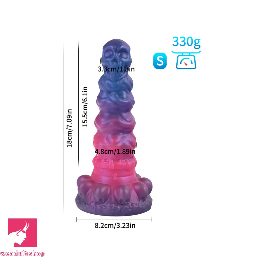 7.09in 9.06in Liquid Silicone Strange Backyard Soft Fantasy Anal Dildo