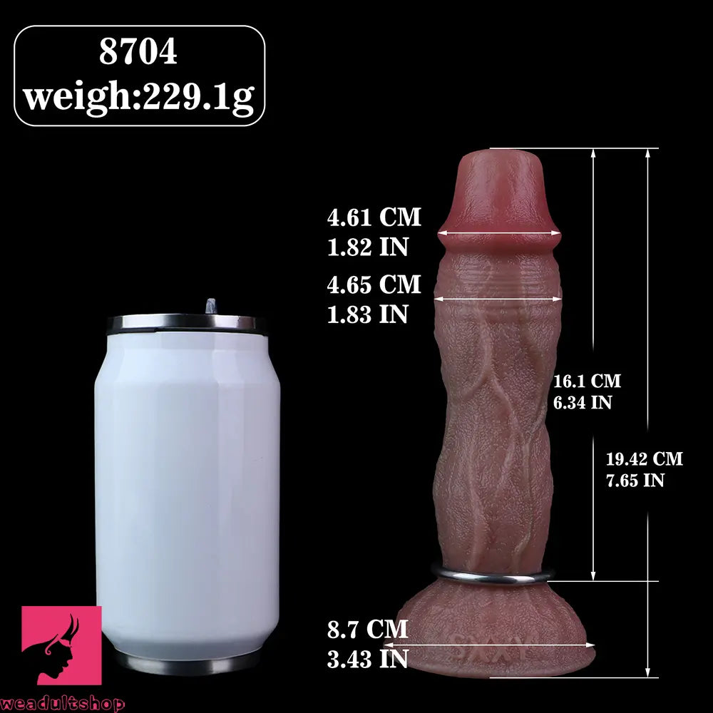7.65in Ovipositor Platinum Silicone Dildo Real Skin Feeling Couple Game Toy