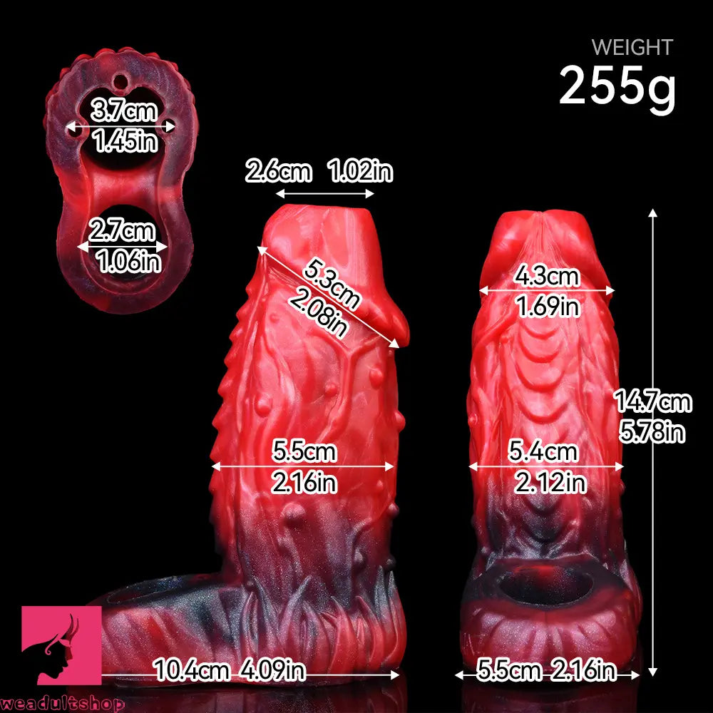 5.78in Silicone Soft Hollow Dildo Built-in keel Vibration Remote Cock Sleeve