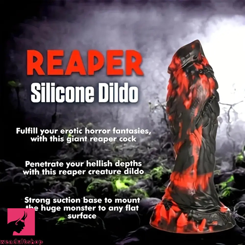 9.2in Liquid Silicone Blend Abnormal Creature Odd Soft Monster Big Dildo
