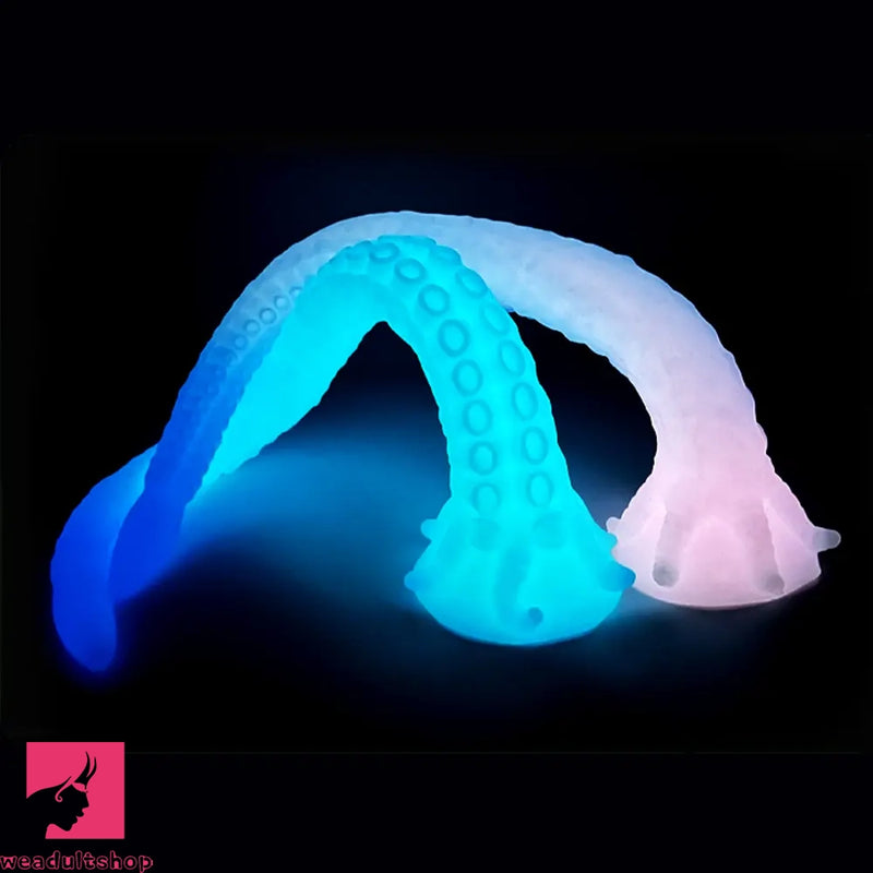 15.1in 17.3in Luminous Silicone Soft Long Big Tentacle Octopus Penis Dildo