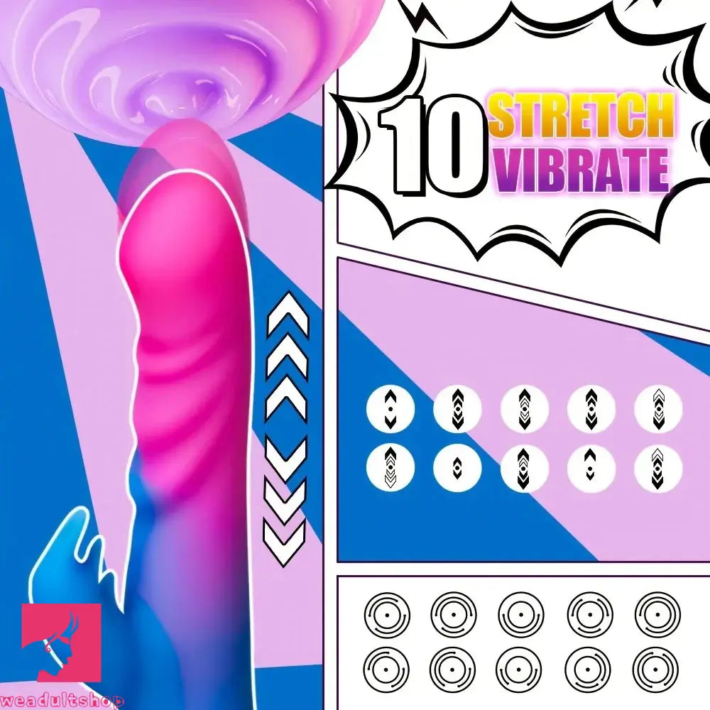 8.07in Realistic Dildo Vibrator 10 Thrusting Modes Consolador For Clit