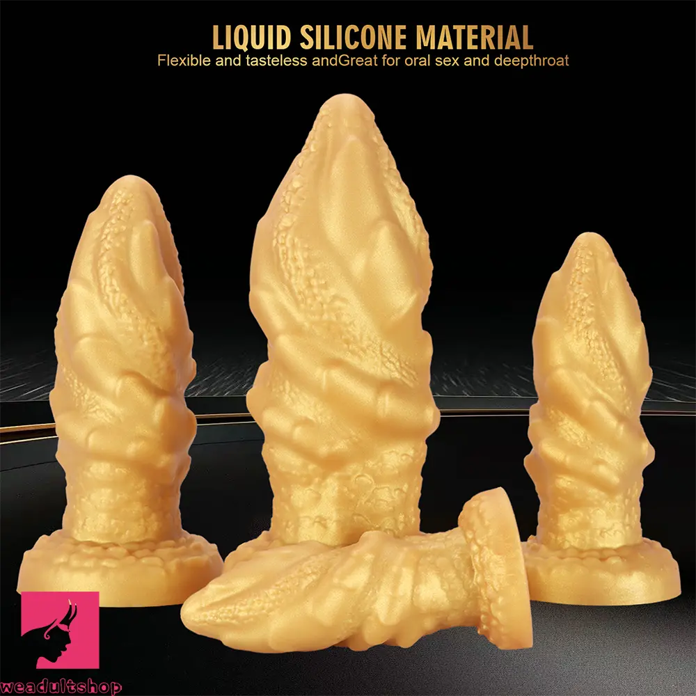 4.72in 5.7in 6.89in 8.07in Soft Silicone Dildo Butt Plug Erotic Anal Stimulator