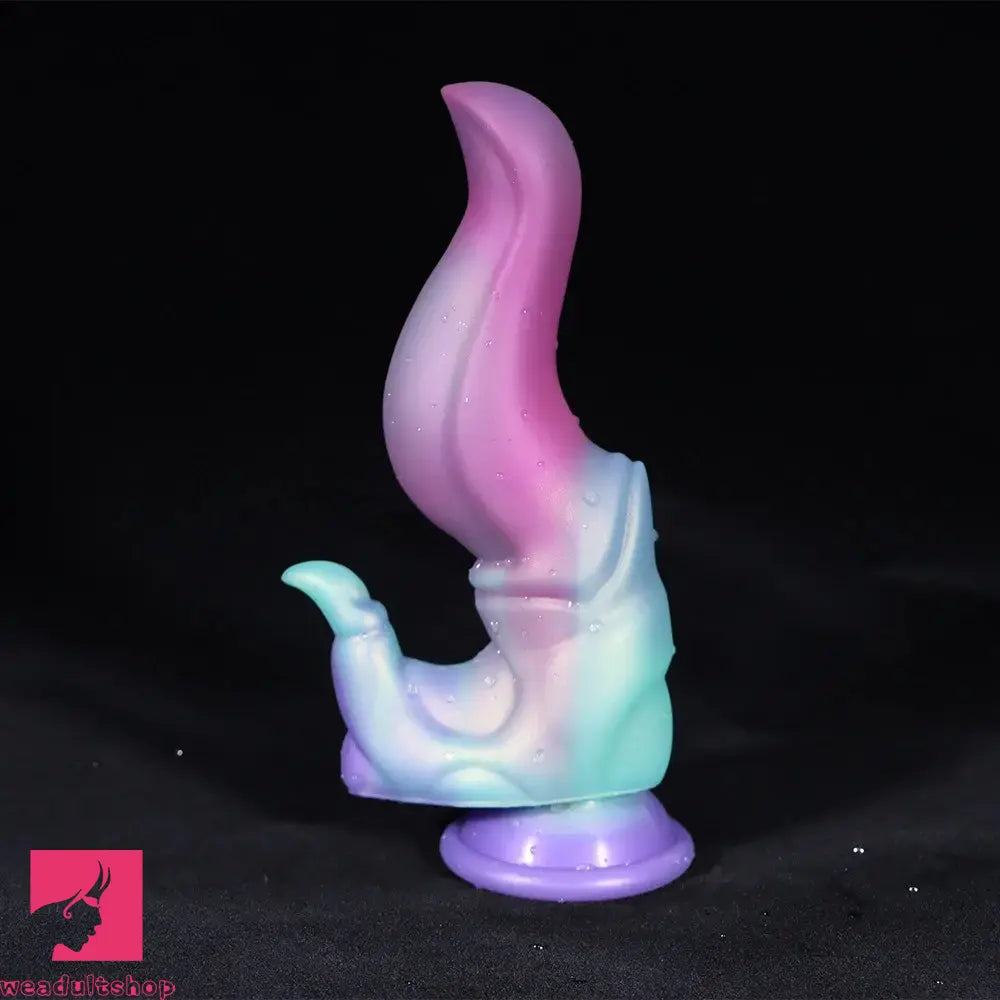 7.87in Silicone Fantasy Odd Sharp Head Dildo Mixed-colors Sensory Sex Play