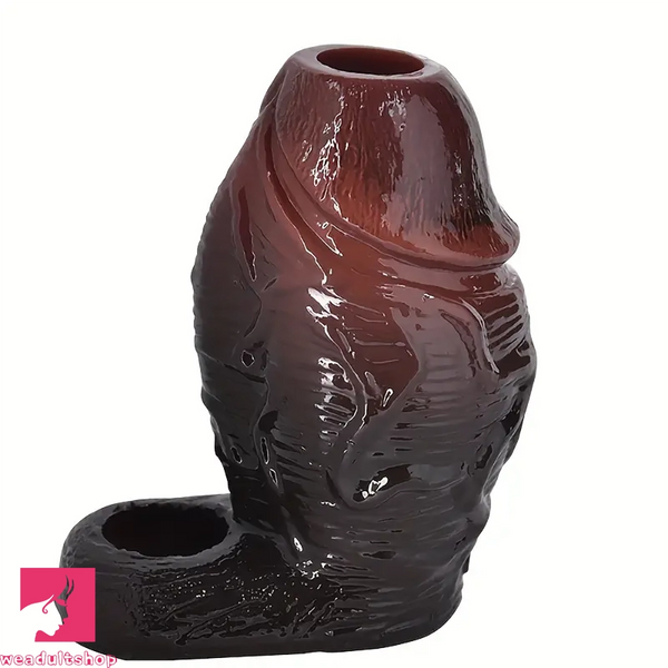 4.57in Thick Realistic Open-Ended Liquid Silicone Hollow Cock Penis Sleeve