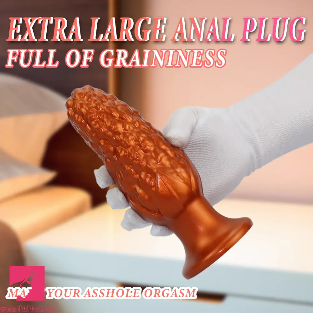 7.16in Graininess Raised Particles Reminiscent Corn Soft Butt Plug Dildo