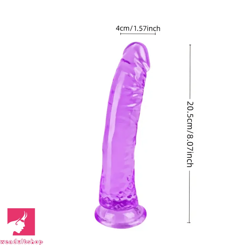 8.07in PVC Suction Cup Dildo Anal Masturbator For G-Spot Anal Dilation