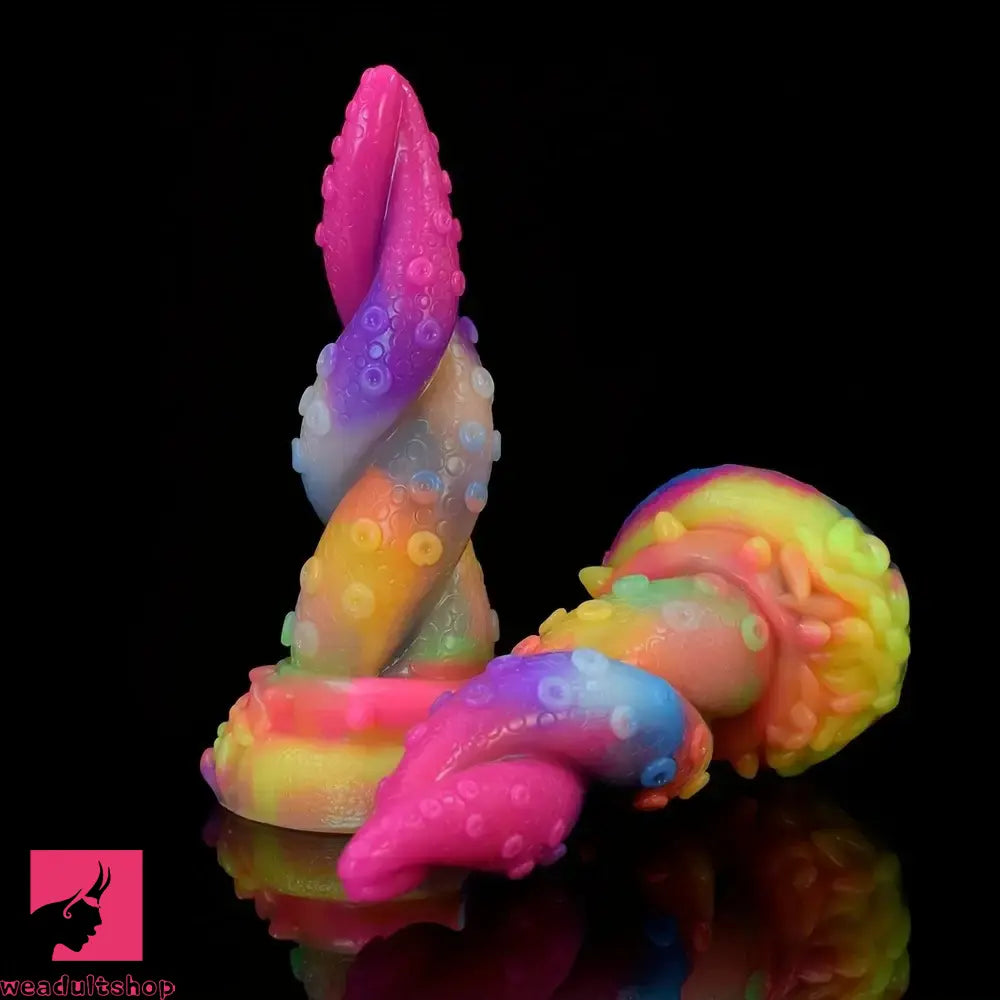 7.48in Octopus Tentacle Monster Soft Silicone Anal Luminous Odd Dildo