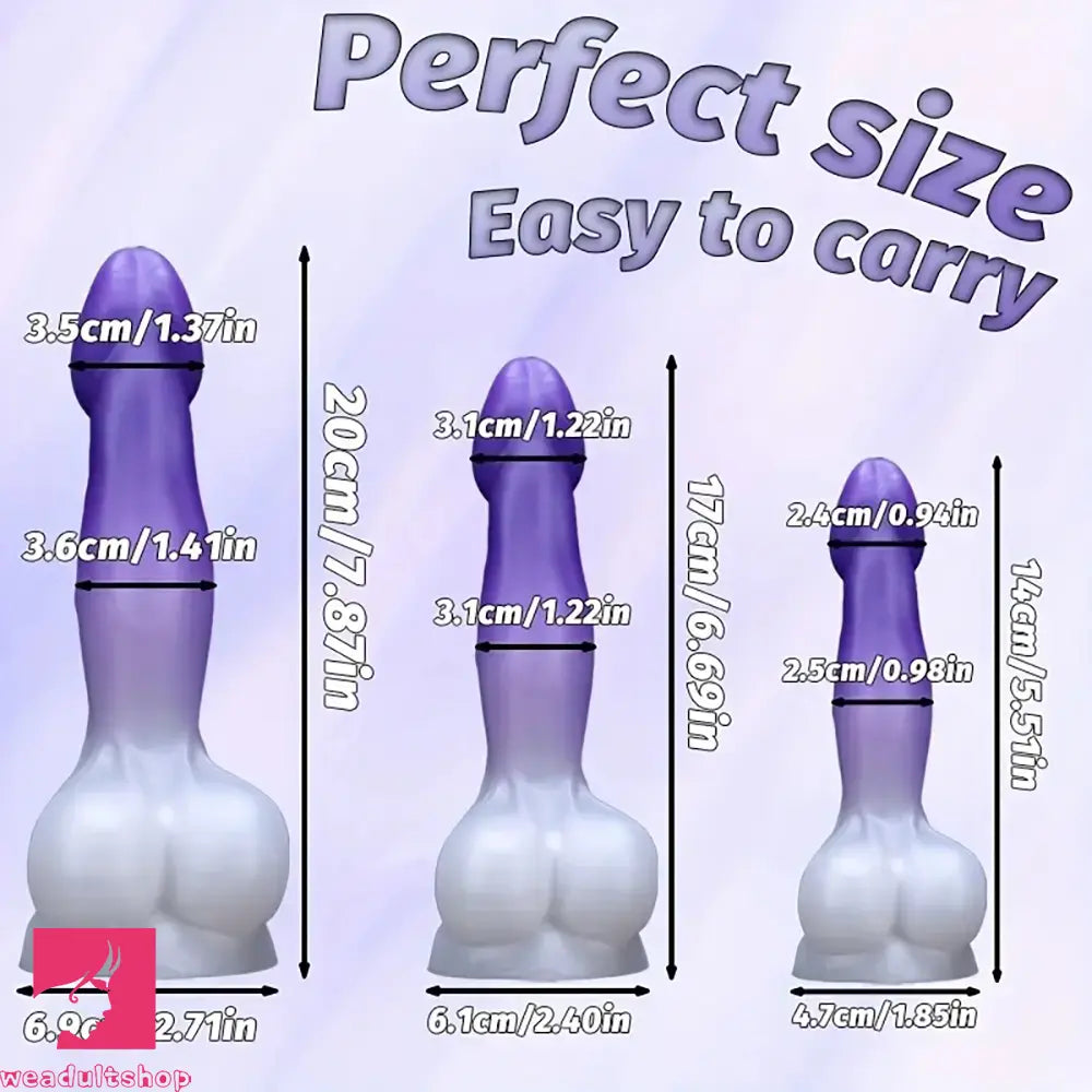 5.51in 6.69in 7.87in Realistic Liquid Silicone Adult Toy For Flexible Dildo