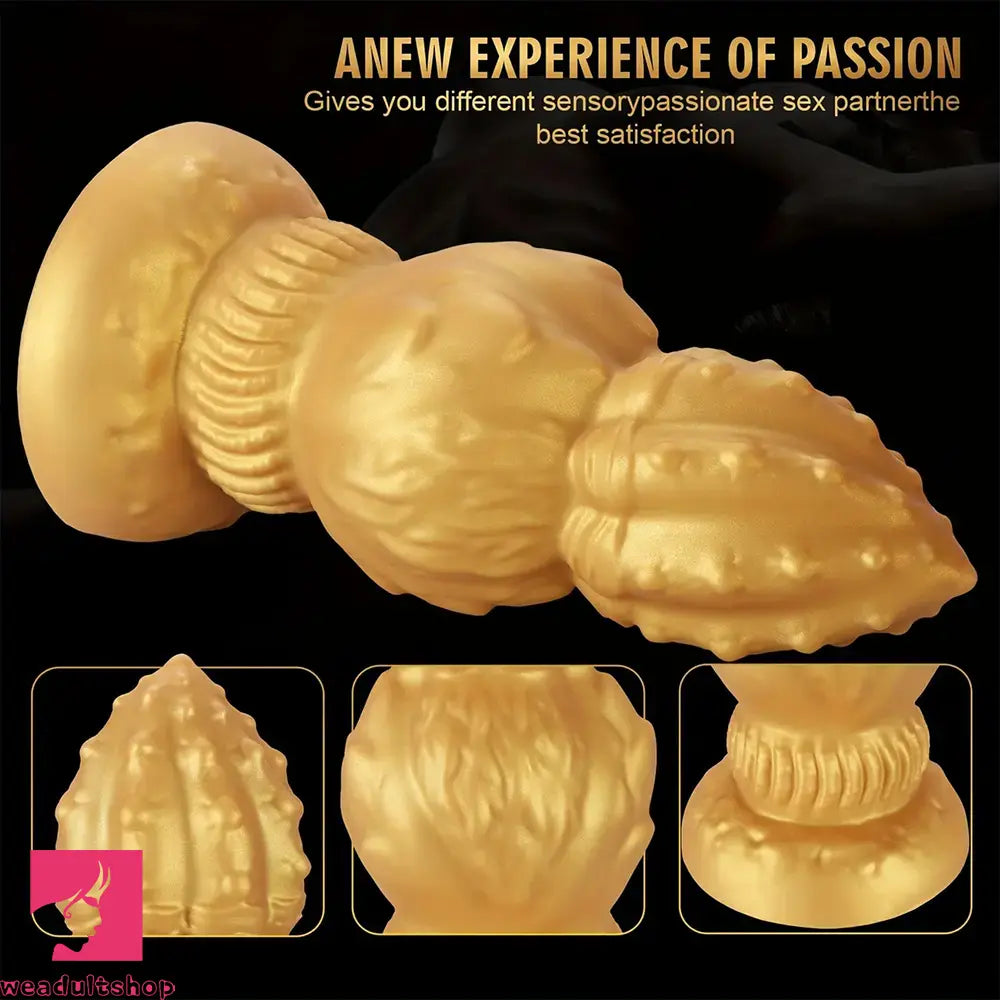 7.87in 9.05in 10.23in 11.41in Golden Gourd Sharp Pointed Large Fat Dildo
