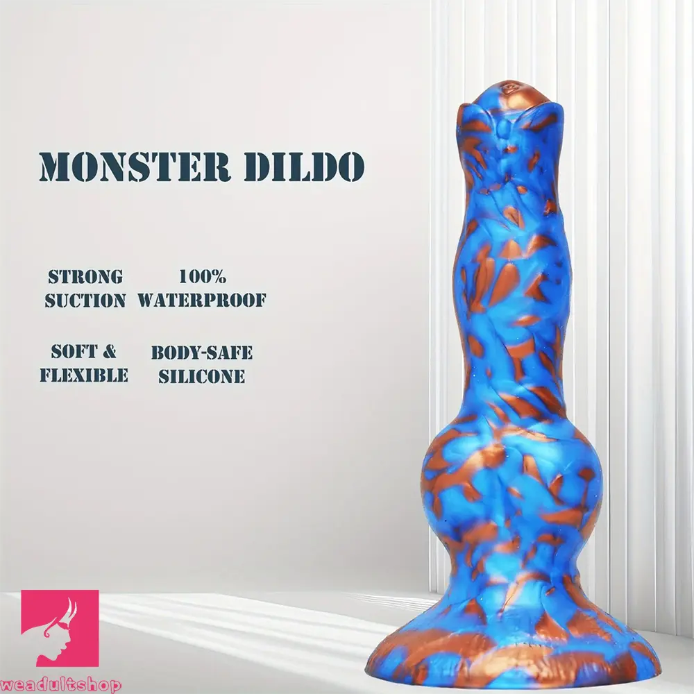 7.48in Fantasy Knot Dog Dildo For Women Silicone Thick Soft Lifelike Dildo