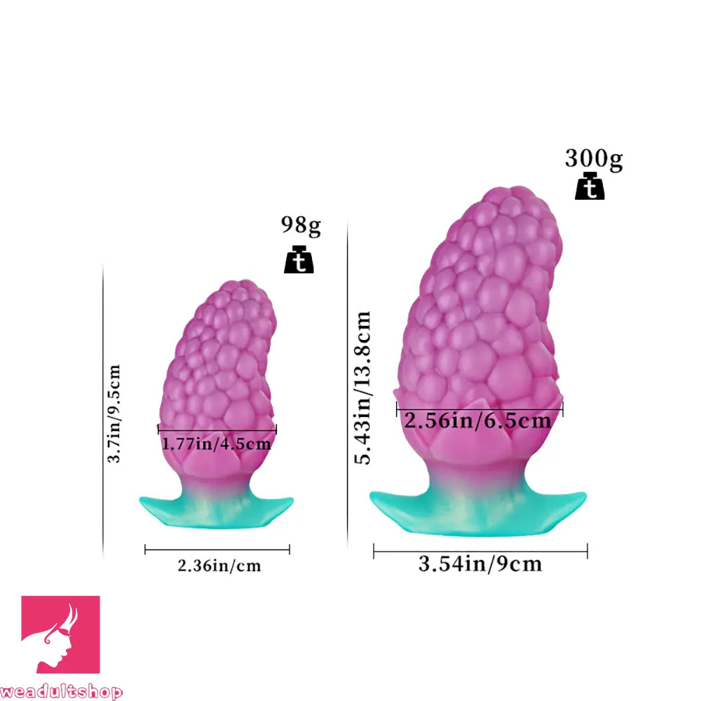 3.7in 5.43in Strawberry Design Small Silicone Soft Butt Plug Anal Dildo