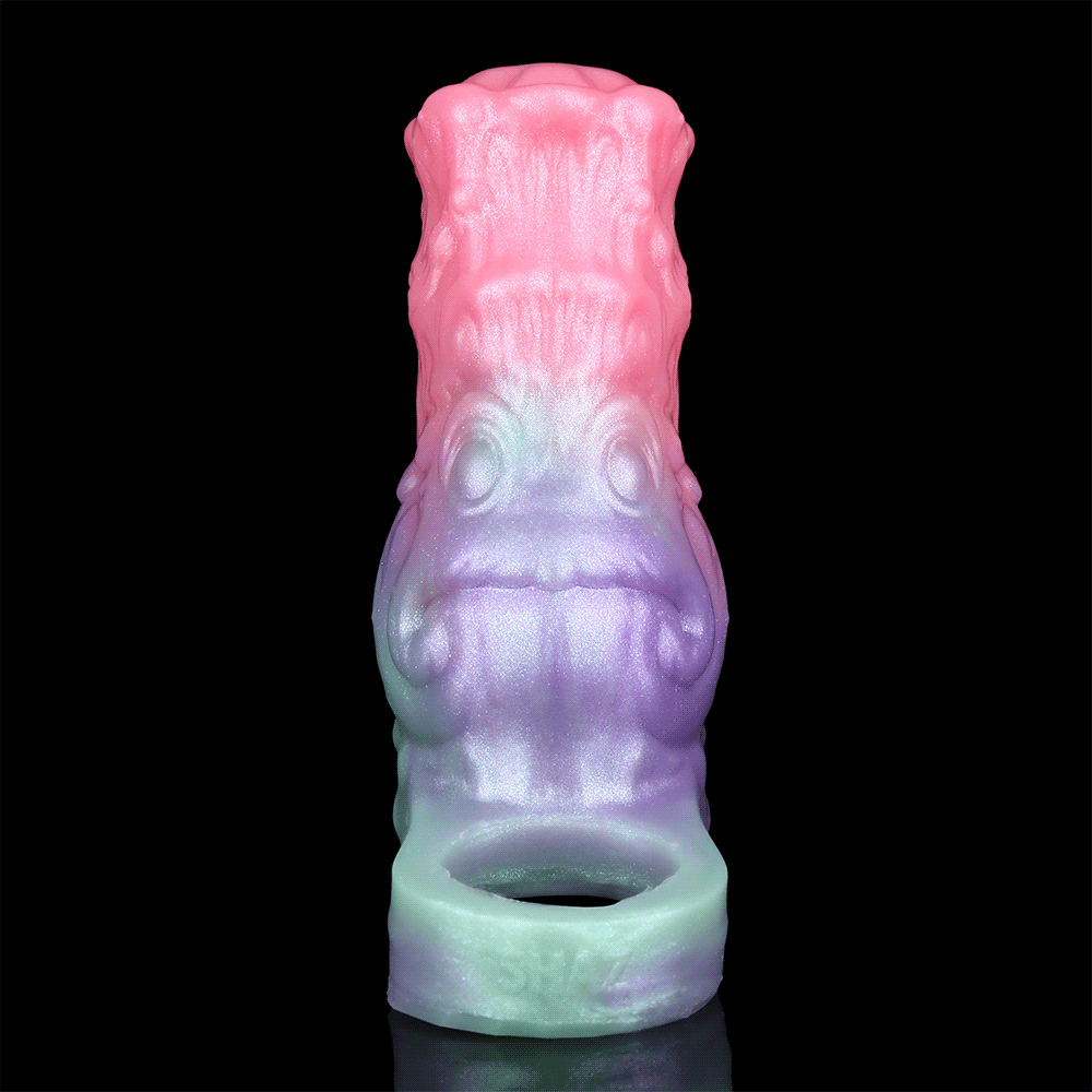 4.96in Silicone Soft Cock Fantasy Hollow Dildo Sleeve Cock Extension