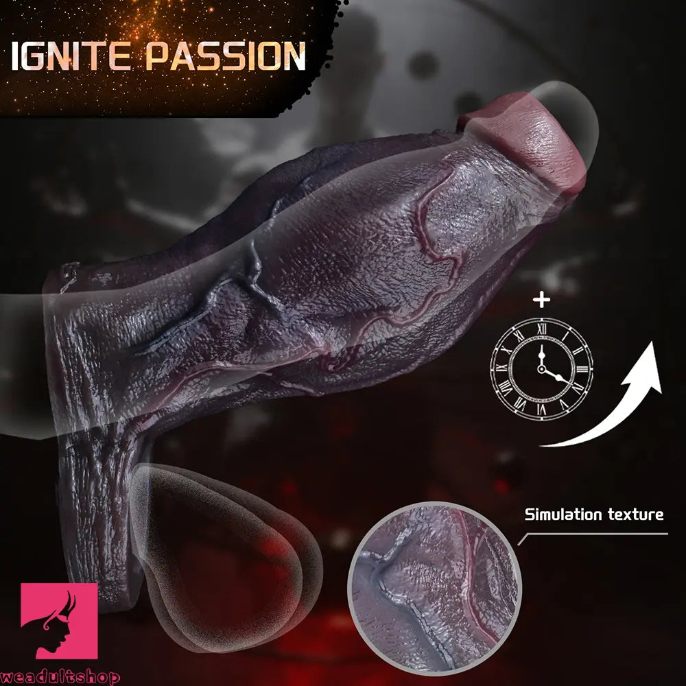 6.69in Platinum Silicone Realistic Men Penis Sleeve Dildo Suitable For Thicken