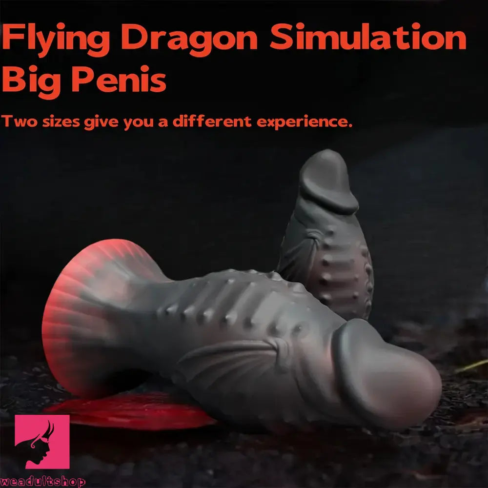 7.87in 9.84in Flying Dragon Spiked Penis Soft Silicone Dildo For G-spot